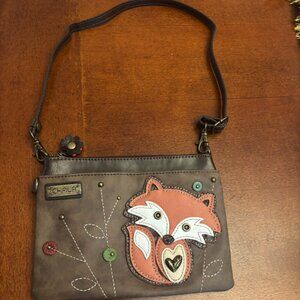 CHALA Mini Wristlet Crossbody Bag Fox Brown